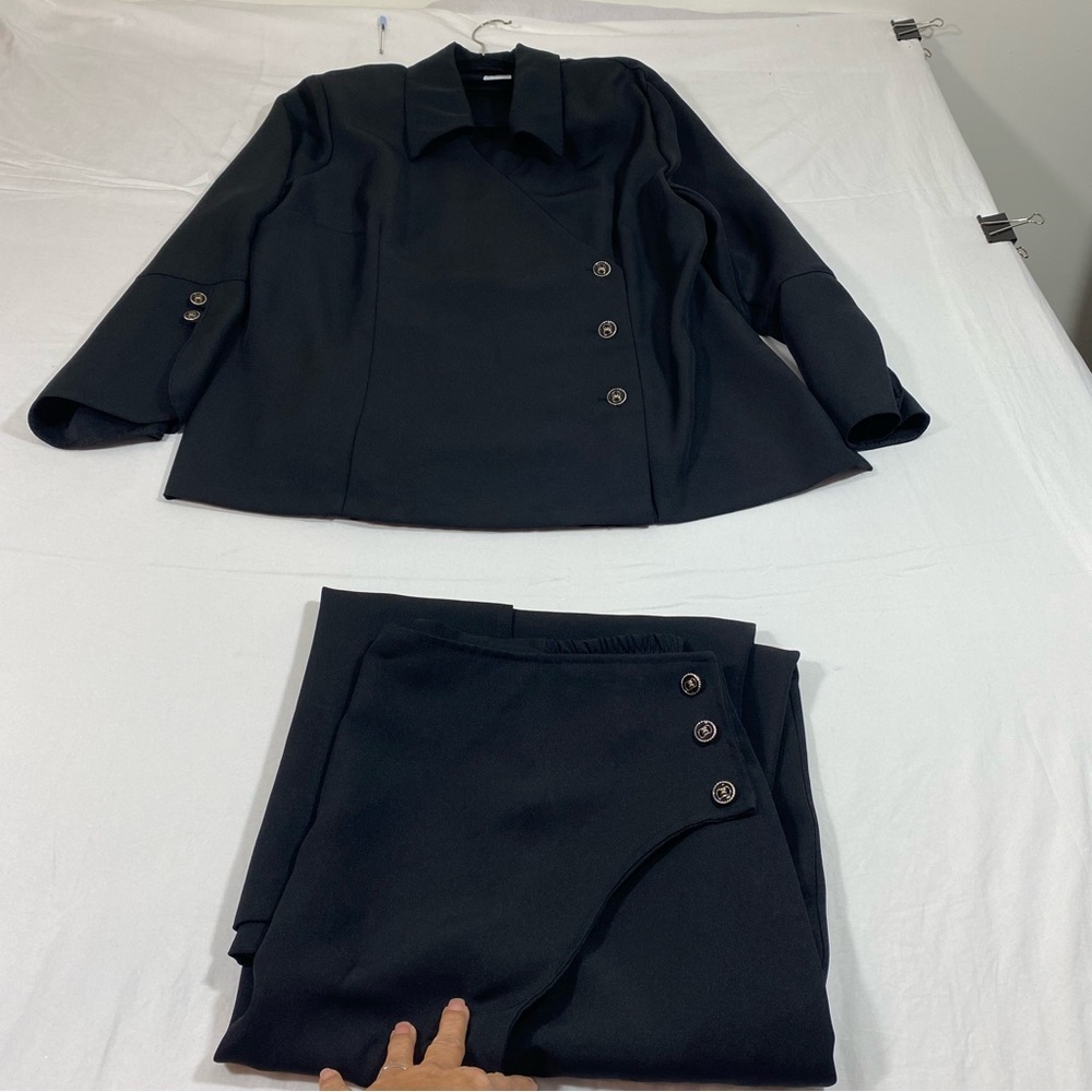 Giorgio Fiorlini Plus Collection Skirt Shirt Two Piece Black Semi-Formal… - Picture 15 of 16